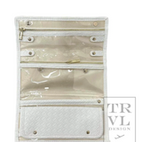 LUXE Bridal Jewelry Wallet Woven White