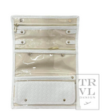 LUXE Bridal Jewelry Wallet Woven White