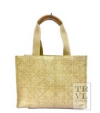 LUXE Bali Straw Tote Oasis Cane Sand