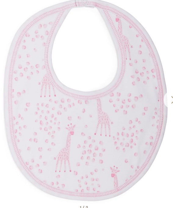 Giraffe Bib Lt Pink