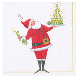 Santa Serving Cocktails Beverage Napkin