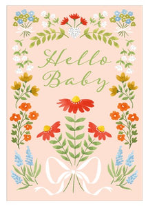 Hello Baby Floral Card