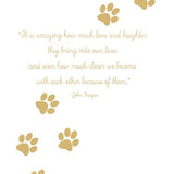 Pet Sympathy Card Paw Prints