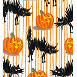 a pattern of cats and pumpkins