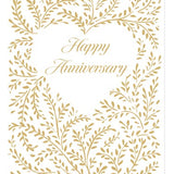 Scrolling Leaves Anniversary Card