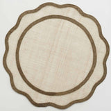 Scalloped Rice Paper Placement Set of 4