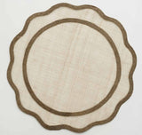 Scalloped Rice Paper Placement Set of 4