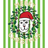 Cat in Santa Hat Foil Card