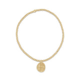 Inspire Small Gold Charm Classic Gold 2mm Bracelet