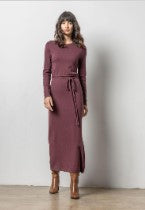 Belted Maxi Column Dress