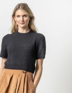 Cropped Cable Sweater