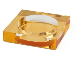 Lucite Wine Coaster - Gold