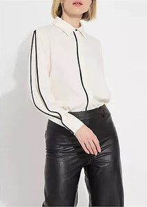 LUNA BLOUSE WITH PLEATED SLEEVES