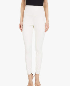 TEXTURED LEATHER LEGGING - CHALK