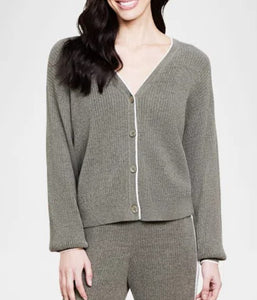 CCUL Contrast Ribbed Cardigan