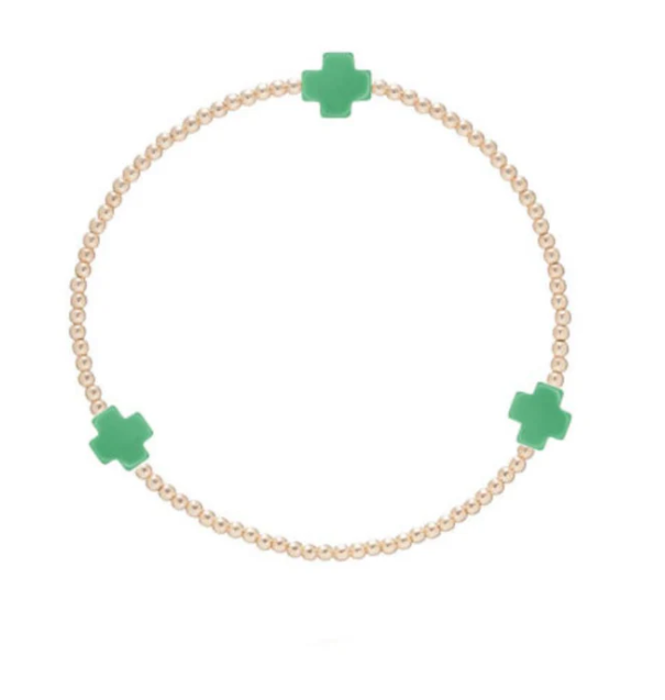 Signature Cross 2mm Gold Bracelet