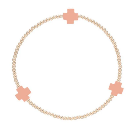 Signature Cross 2mm Gold Bracelet