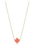 16" Necklace Gold- Signature Cross Small