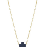 16" Necklace Gold- Signature Cross Small