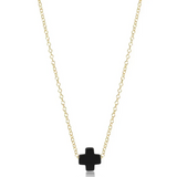 16" Necklace Gold- Signature Cross Small