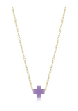 16" Necklace Gold- Signature Cross Small