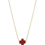 16" Necklace Gold- Signature Cross Small