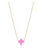 16" Necklace Gold- Signature Cross Small