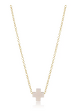 16" Necklace Gold- Signature Cross Small