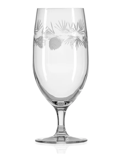 Icy Pine 16oz Footed Iced Tea Glass