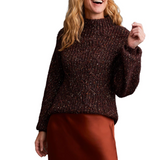 Funnel Neck Oversized Sweater - Coffee Bean