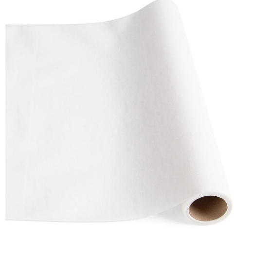 Paper Linen Table Runner - White