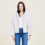 CC Chevron Rib Cardigan - Silver