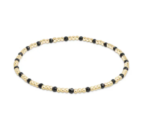 enewton Extends - Gemstone Gold Sincerity 2mm Bracelet - Faceted Hematite