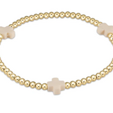 enewton Extends - Signature Cross Gold 3mm - Off White