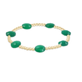 Admire Gold 3mm Bead Bracelet - Green Onyx