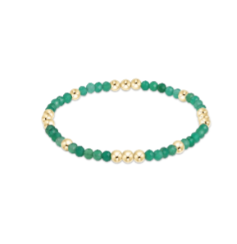 Worthy Pattern 3mm bead bracelet - Green Onyx