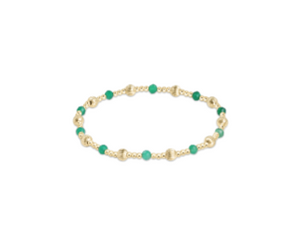 Dignity Sincerity Patten 4mm Bead Bracelet - Green Onyx