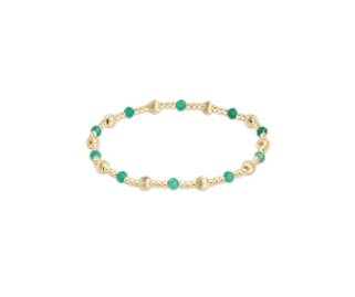 Dignity Sincerity Patten 4mm Bead Bracelet - Green Onyx