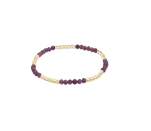 Blissful Pattern 2.5mm Beaded Bracelet - Ruby