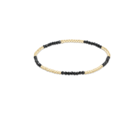 a black and white beaded bracelet