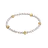 Signature Cross Small Pearl 3mm Bead Bracelet