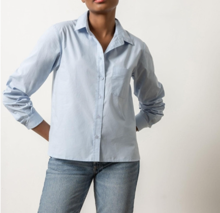 Easy Poplin Button Down - Glass