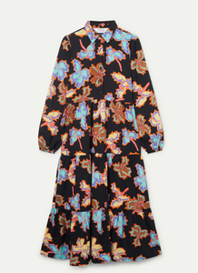 Alheli Long Floral Print Dress