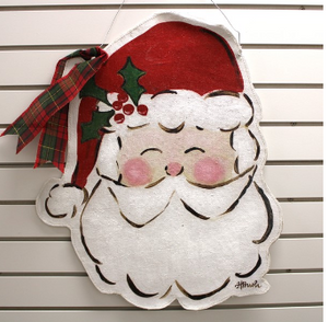 Handpainted Door Decor Santa - Haley Bush