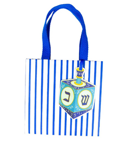 Dreidel and Stripes Gift Bag | Large