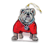 Georgia Bulldog Acrylic Mascot Ornament