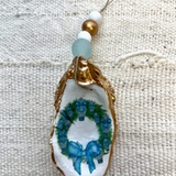 Oyster Decoupage Ornaments | Ginger Jar Wreath