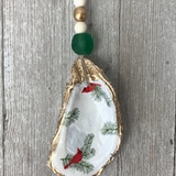 Oyster Decoupage Ornament | Cardinals