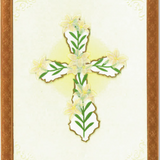 Cross w Flowers Sympathy Card