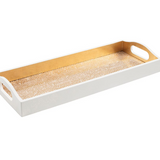 Lacquer Bar Tray 20x8 Pebble gold
